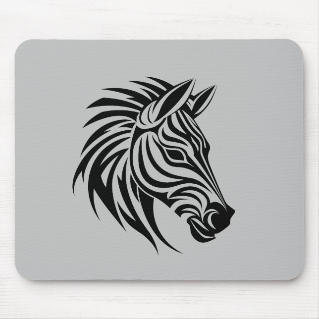 Mousepad Zebra Animal Freedom World Willife Vetor (Frente)