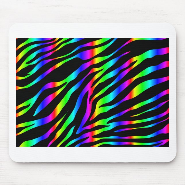 Mousepad zebra arco-íris (Frente)
