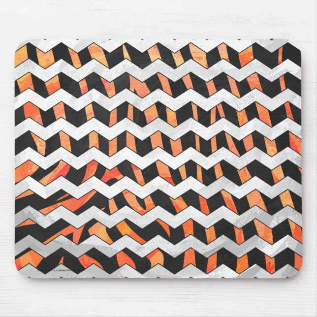 Mousepad Zebra Black e Orange Impressão (Frente)