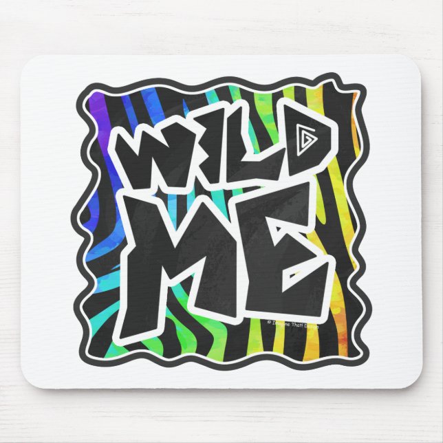 Mousepad Zebra Black e Rainbow Wild Me (Frente)