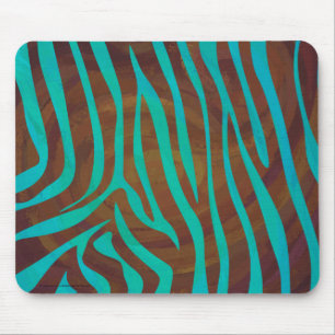 Mousepad Zebra Brown e Teal Impressão
