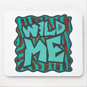 Mousepad Zebra Brown e Teal Wild Me Design