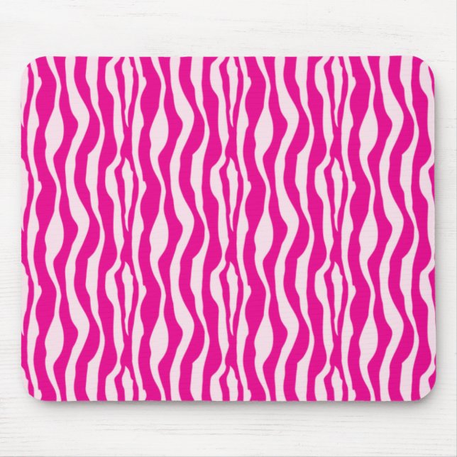 Mousepad Zebra cor-de-rosa (Frente)