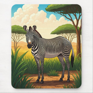 Mousepad Zebra na Savana Africana