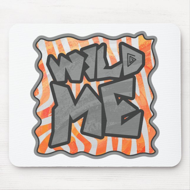 Mousepad Zebra Orange e White Wild Me (Frente)