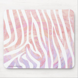 Mousepad Zebra Rosa e Impressão branco