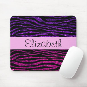 Mousepad Zebra rosa, Zebra roxa, Zebra brilhante, Zebra bri
