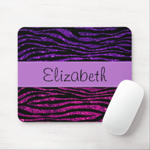 Mousepad Zebra rosa, Zebra roxa, Zebra brilhante, Zebra bri