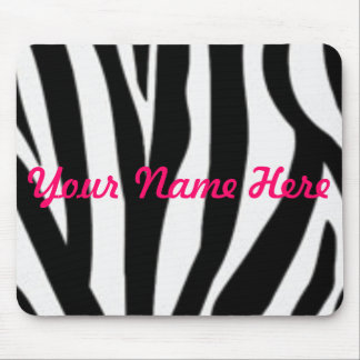 Mousepad zebra, seu nome aqui