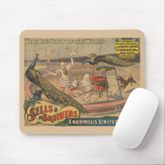 Mousepad Zebu E Pavão Com Treinador De Palhaços