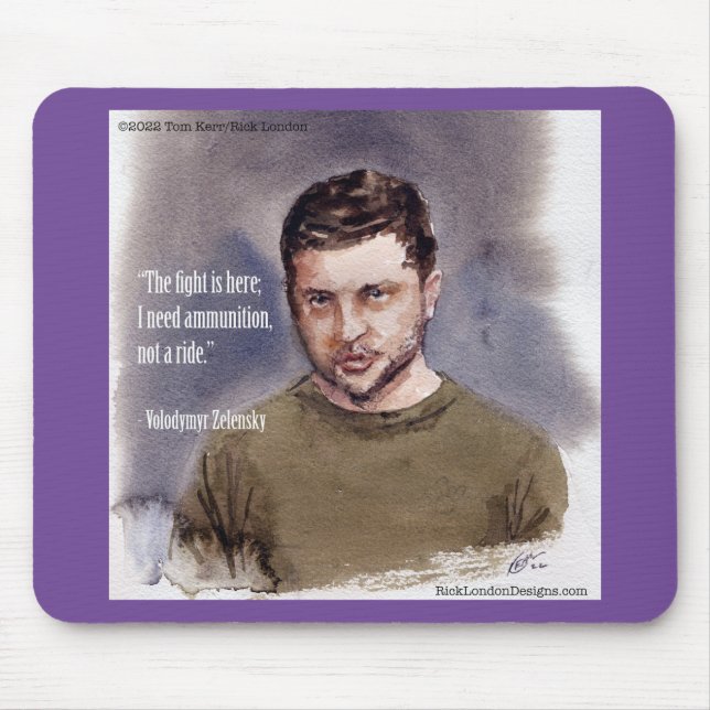 Mousepad Zelensky, Volodymir Suporte de Mouse (Frente)