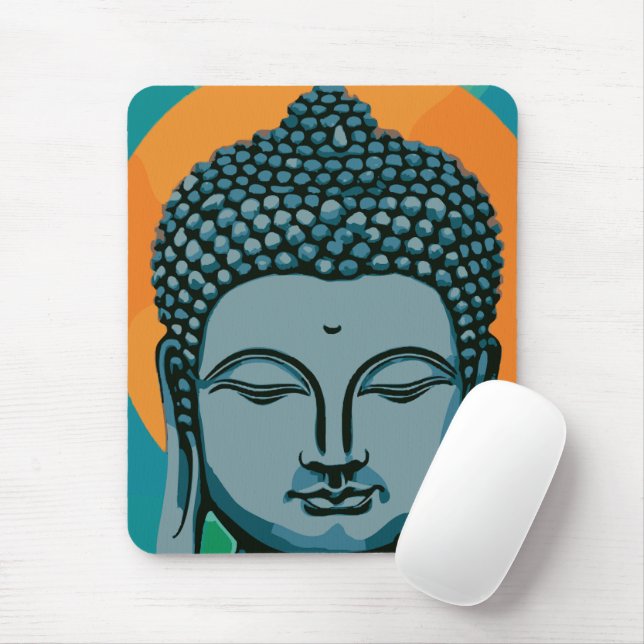 Mousepad Zen Buddha Head (Com mouse)