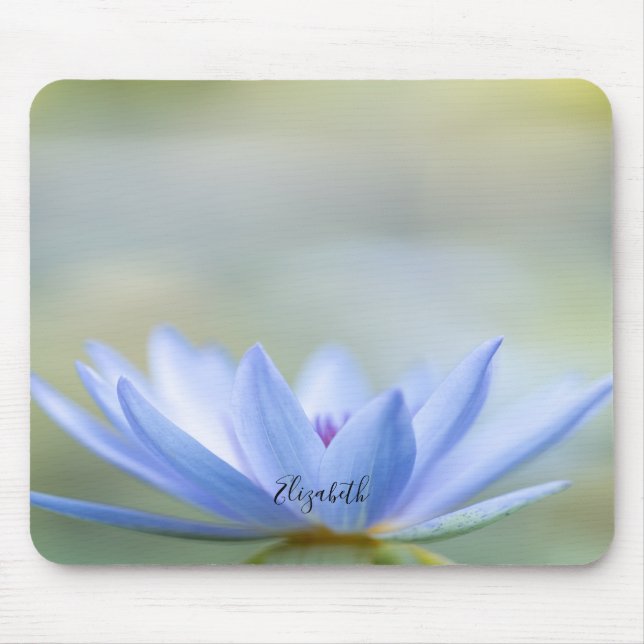 Mousepad Zen, Flor Azul Lotus (Frente)