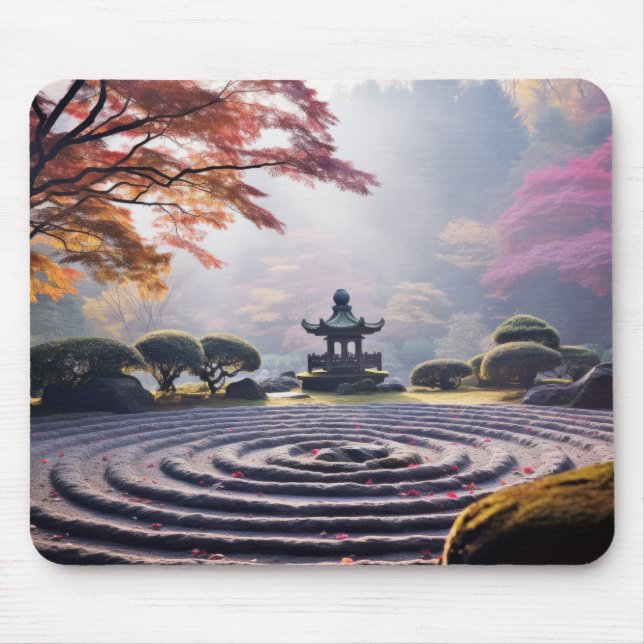 Mousepad Zen Garden Tranquil Natureza Pacífica (Frente)