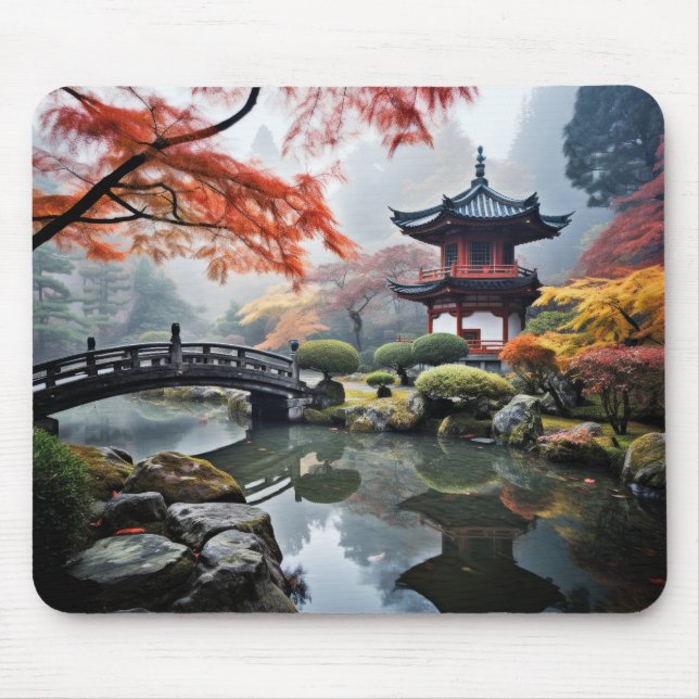 Mousepad Zen Garden Tranquil Natureza Pacífica (Frente)