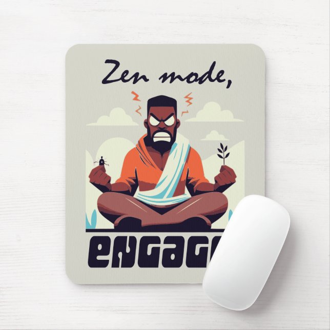 Mousepad Zen Mode, Engage! ⚡ Adultação é uma falha (Com mouse)