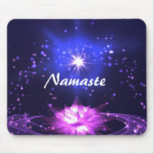 Mousepad Zen Yoga Purple Crystal Lotus & Star