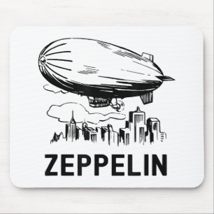 Mousepad Zepelim Vintage Retro - Esboço de Dirigível