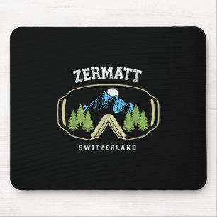 Mousepad Zermatt Ski Goggles Alpino Esqui Suíça Switz
