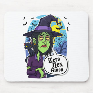 Mousepad Zero Hex Dando Engraçada Bruxa de Halloween Teto