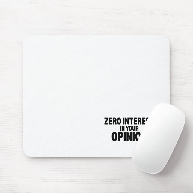 Mousepad Zero Interesse Na Sua Opinião Minimalista (Com mouse)