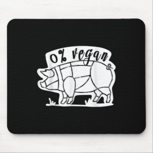 Mousepad Zero Percentual de Comedor de Carnívoros Engraçado