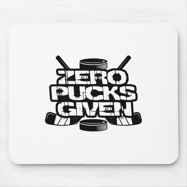 Mousepad Zero Pucks Dado Funny Ice Hockey  (Frente)