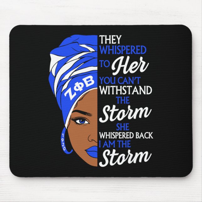 Mousepad Zeta Phi Beta Irmandade, Mês da História Negra Áfr (Frente)