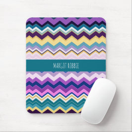 Mousepad Zig Zagging Pastel Violet Retro Padrão
