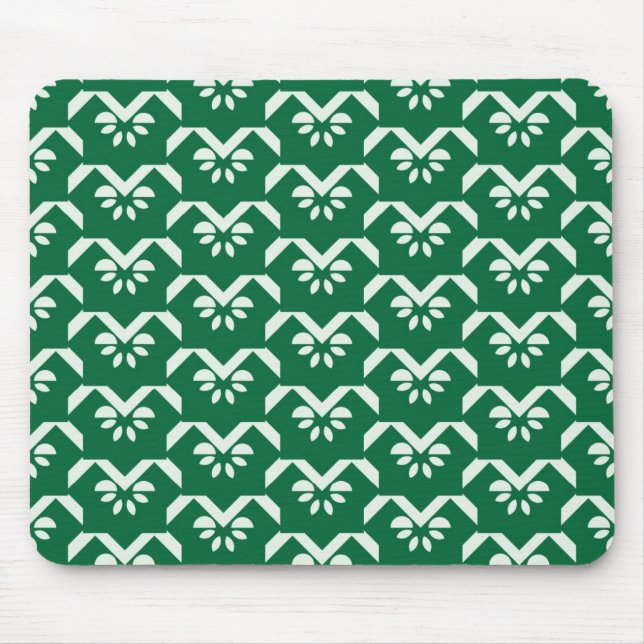 Mousepad Ziguezague floral verde (Frente)