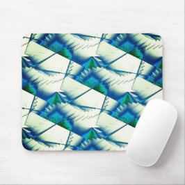 Mousepad Ziguezague verde ou serras sobre ciano intenso a a