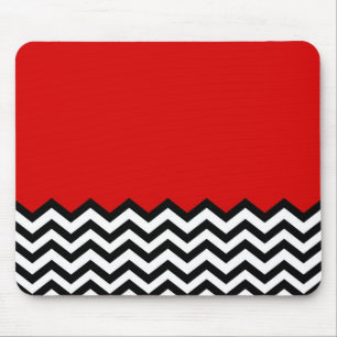 Mousepad Ziguezague vermelho da sala de Chevron do