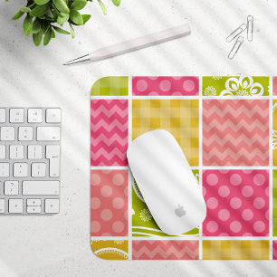 Mousepad Zigzag, Chevron, Bolinhas, Gingham, Patchwork