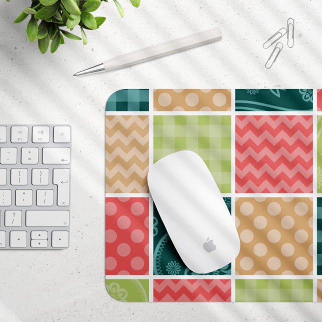 Mousepad Zigzag, Chevron, Gingham, Bolinhas, Patchwork (Criador carregado)