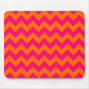 Mousepad Zigzag Laranja e Rosa