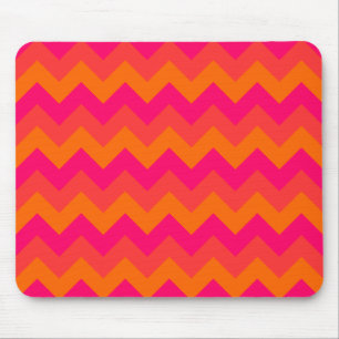 Mousepad Zigzag Laranja e Rosa