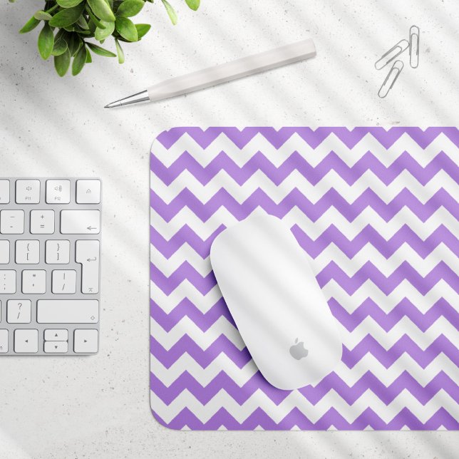 Mousepad Zigzag Roxo, Chevron Roxo, Padrão Geométrico (Criador carregado)