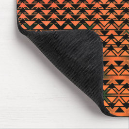 Mousepad ZigZag triângulos e geometria em laranja a sepia