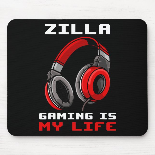 Mousepad Zilla - Jogos É Minha Vida - Personalizado  (Frente)