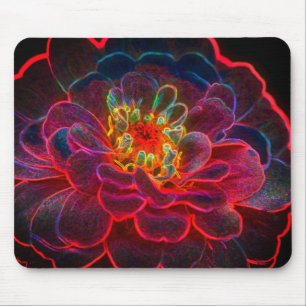 Mousepad Zinnia Abstrato Flower Art