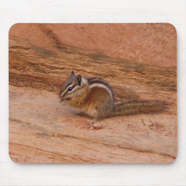 Mousepad Zion Chipmunk em Rochas Vermelhas (Frente)