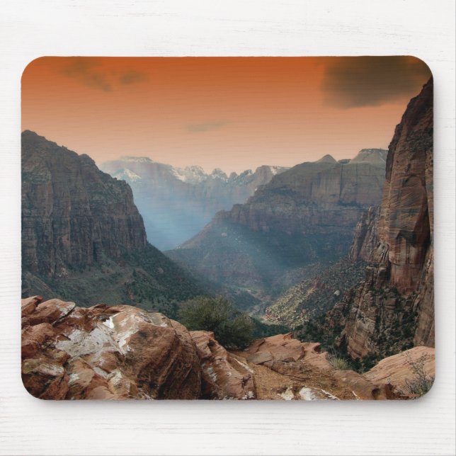 Mousepad Zion National Park Mountains Landscape (Frente)