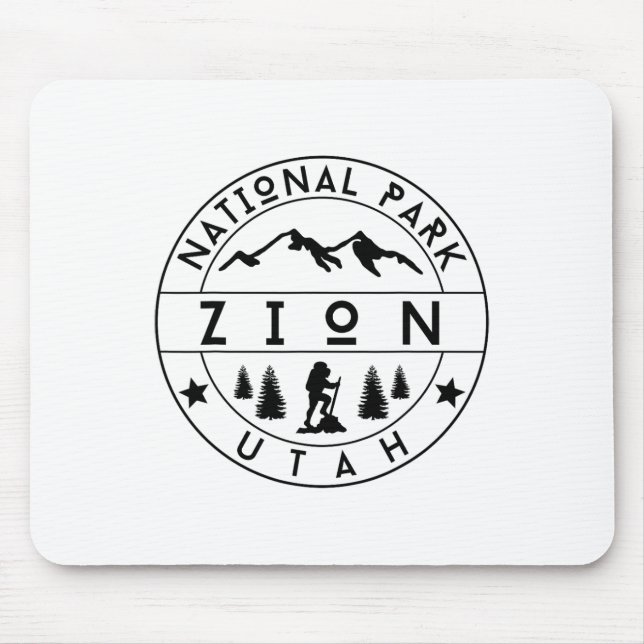 Mousepad Zion National Park Utah Hiker Nature Hiking Outdoo (Frente)