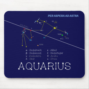 Mousepad Zodiac Constelação Aquarius