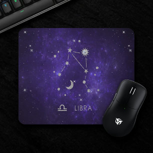 Mousepad Zodiac Purple Libra   Astrologia Cósmica Horoscópi