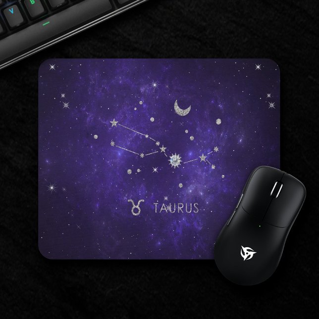 Mousepad Zodiac Purple Taurus | Astrologia Cósmica Horoscóp (Criador carregado)