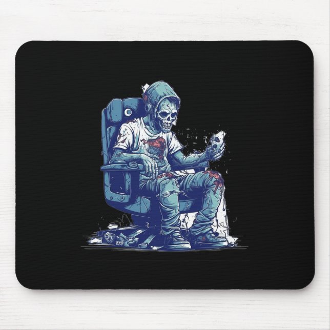 Mousepad Zombie Gamer Halloween Figurume Jogos Vídeo game C (Frente)