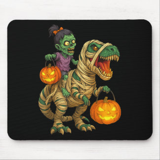 Mousepad Zombie Garota Andando Mamãe T Rex Halloween Crianç