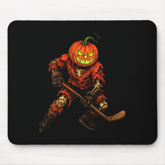 Mousepad Zombie Hockey Player Costume Skeleton Ice Hockey H (Frente)