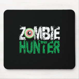 Mousepad Zombie Hunter Halloween Traga Uma Camisa Cuja Arma